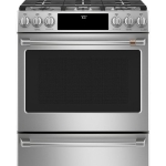 Café - 5.6 Cu. Ft. Slide-In Gas Convection Range, Customizable - Stainless steel