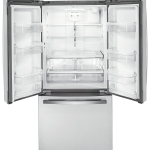 Package - GE - 18.6 Cu. Ft. French Door Counter-Depth Refrigerator - Stainless steel + 3 more items