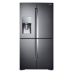 Samsung - 27.8 Cu. Ft. 4-Door Flex French Door Fingerprint Resistant Refrigerator with Food ShowCase - Black Stainless Steel