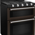 KitchenAid - 6.0 Cu. Ft. Self-Cleaning Freestanding Double Oven Gas Convection Range - Black Stainless Steel