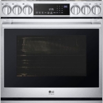 LG - STUDIO 6.3 Cu. Ft. Slide-In Dual Fuel True Convection Range with EasyClean, Air Sous Vide and ThinQ Technology - Stainless steel