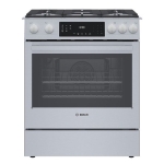 Bosch - Benchmark Series 4.8 Cu. Ft. Slide-In Gas Convection Range with Self-Cleaning - Stainless steel