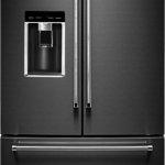 KitchenAid - 23.8 Cu. Ft. French Door Counter-Depth Refrigerator - Black Stainless Steel