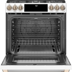 Café - 5.6 Cu. Ft. Slide-In Gas Convection Range, Customizable - Matte White