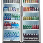 Premium Levella - 29.0 cu. ft. 2-Door Commercial Merchandiser Refrigerator Glass-Door Beverage Display Cooler - Stainless steel