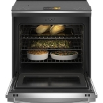 GE Profile - 5.3 Cu. Ft. Slide-In Electric Induction True Convection Range with No Preheat Air Fry and WiFi - Stainless steel