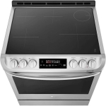 LG - 6.3 Cu. Ft. Slide-In Electric Induction True Convection Range with EasyClean and SmoothTouch Glass Controls - Stainless steel