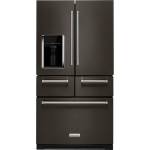 KitchenAid - 25.8 Cu. Ft. 5-Door French Door Refrigerator - Black Stainless Steel
