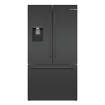 Bosch - 500 Series 21 Cu. Ft. French Door Counter-Depth Smart Refrigerator with External Water and Ice Maker - Black Stainless Steel