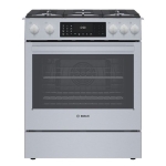 Bosch - 800 Series 4.6 Cu. Ft. Slide-In Dual Fuel Convection Range with Self-Cleaning - Stainless steel