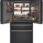 Café - 27.6 Cu. Ft. 4-Door French Door Refrigerator, Customizable - Matte Black