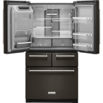 KitchenAid - 25.8 Cu. Ft. 5-Door French Door Refrigerator - Black Stainless Steel