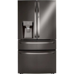 LG - 29.5 Cu. Ft. 4-Door French Door Smart Refrigerator with Door-in-Door and Craft Ice - Black Stainless Steel