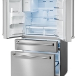 Thor Kitchen - 21.6-cu ft Professional French Door Refrigerator with Ice and Water Dispenser, Counter Depth - Stainless steel