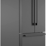 Bosch - 800 Series 21 Cu. Ft. French Door Counter-Depth Smart Refrigerator - Black Stainless Steel