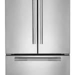 JennAir - RISE 21.9 Cu. Ft. French Door Counter-Depth Refrigerator with Gourmet Bay drawer and TriSensor Climate Control - Stainless steel