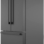 Bosch - 800 Series 21 Cu. Ft. French Door Counter-Depth Smart Refrigerator - Black Stainless Steel