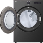  - 7.4 Cu. Ft. Stackable Smart Electric Dryer with TurboSteam - Black Steel