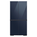  - Bespoke 29 cu. ft. 4-Door Flex French Door Refrigerator with WiFi and Customizable Panel Colors - Navy Glass