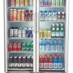  - 18.0 cu. ft. 2-Door Commercial Merchandiser Refrigerator Glass-Door Beverage Display Cooler - Silver