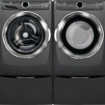 - 8.0 Cu. Ft. Stackable Front Load Electric Dryer with Steam and LuxCare Dry System - Titanium