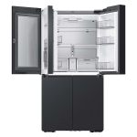  - Bespoke 23 cu. ft. 4-Door Flex French Door Counter Depth Refrigerator with WiFi and Customizable Panel Colors - Matte Black Steel