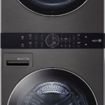 - 4.5 Cu. Ft. HE Smart Front Load Washer and 7.4 Cu. Ft. Electric Dryer WashTower with Steam and Built-In Intelligence - Black Steel