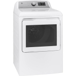  - 7.4 Cu. Ft. 12-Cycle Electric Dryer with HE Sensor Dry - White on White/Silver Backsplash