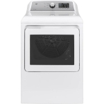  - 7.4 Cu. Ft. 12-Cycle Electric Dryer with HE Sensor Dry - White on White/Silver Backsplash