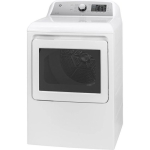  - 7.4 Cu. Ft. 12-Cycle Electric Dryer with HE Sensor Dry - White on White/Silver Backsplash