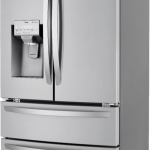  - 22 Cu. Ft. 4-Door French Door Counter-Depth Smart Refrigerator with External Tall Ice and Water - Stainless steel