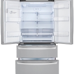  - 22 Cu. Ft. 4-Door French Door Counter-Depth Smart Refrigerator with External Tall Ice and Water - Stainless steel