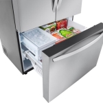  - 26.5 Cu. Ft. French Door Counter-Depth Smart Refrigerator with Internal Water and Ice - Stainless steel