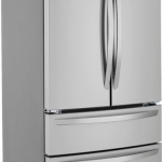  - 22.7 Cu. Ft. 4-Door French Door Counter-Depth Refrigerator with Double Freezer and Internal Water Dispenser - Stainless steel