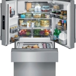 - Professional 21.4 Cu. Ft. 4-Door French Door Counter-Depth Refrigerator - Stainless steel