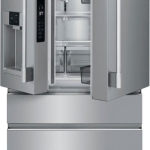 - Professional 21.4 Cu. Ft. 4-Door French Door Counter-Depth Refrigerator - Stainless steel