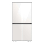  - Bespoke 29 cu. ft. 4-Door Flex Refrigerator with customizable panel - White Glass