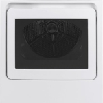 - 7.4 Cu. Ft. 13-Cycle Electric Dryer with HE Sensor Dry - White on White/Silver Backsplash