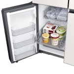  - Bespoke 29 cu. ft. 4-Door Flex Refrigerator with customizable panel - White Glass