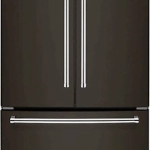 - 20 Cu. Ft. French Door Counter-Depth Refrigerator - Black Stainless Steel