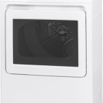 - 7.4 Cu. Ft. 13-Cycle Electric Dryer with HE Sensor Dry - White on White/Silver Backsplash