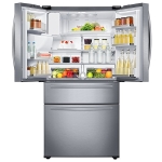  - 25 cu. ft. Large Capacity 4-Door French Door Refrigerator with External Water & Ice Dispenser - Stainless steel