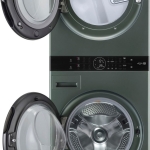  - 4.5 Cu. Ft. HE Smart Front Load Washer and 7.4 Cu. Ft. Electric Dryer WashTower with Steam and Built-In Intelligence - Nature Green