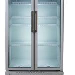  - 18.0 cu. ft. 2-Door Commercial Merchandiser Refrigerator Glass-Door Beverage Display Cooler - Silver