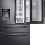 - 27.8 cu. ft. 4-Door French Door Refrigerator with Food Showcase Fingerprint Resistant - Black Stainless Steel