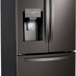 - 24.5 Cu. Ft. French Door Smart Refrigerator with External Tall Water and Ice - Black Stainless Steel