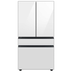  - Bespoke 29 cu. ft 4-Door French Door Refrigerator with Beverage Center - White Glass