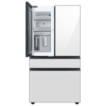  - Bespoke 29 cu. ft 4-Door French Door Refrigerator with Beverage Center - White Glass