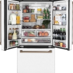 - 18 Cu. Ft. French Door Counter-Depth Refrigerator, Customizable - Matte White