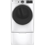 - 7.8 Cu. Ft. 12-Cycle Electric Dryer with Steam - White on White